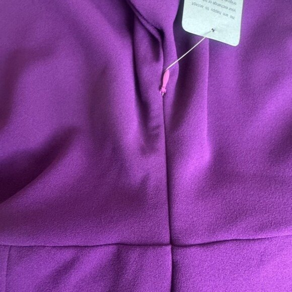 NWT Alexia Admor Draped One-Shoulder Jumpsuit Unitard Size Medium Plumtastic - Picture 15 of 15